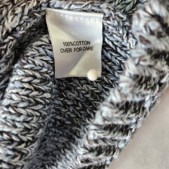 Relativity Womens Blue Black Cable Knit Cotton Half Zip Pullover Sweater Size 3X - Picture 5 of 11